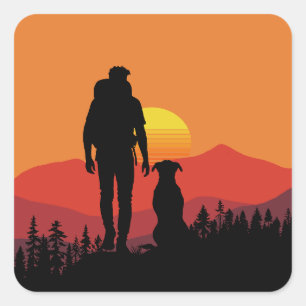 Pawsome Adventures in Nature Square Sticker