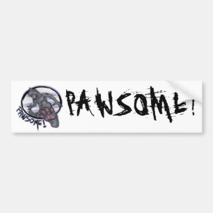pawsome bumper sticker