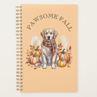 Pawsome Fall Labrador Dog Autumn Design Planner