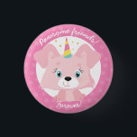 Pawsome Friends Forever Unicorn Puppy Birthday 1 Inch Round Button<br><div class="desc">Unicorn Puppy Birthday Button - Come here, sit and stay! You've found the “ulti-mutt” dog lover party button. Full of personality, this design features a playful and magical unicorn puppy who's ready to party! Just like the button says, you're going to be "pawesome friends forever" with this little unicorn pup....</div>