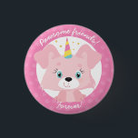 Pawsome Friends Forever Unicorn Puppy Birthday 1 Inch Round Button<br><div class="desc">Unicorn Puppy Birthday Button - Come here, sit and stay! You've found the “ulti-mutt” dog lover party button. Full of personality, this design features a playful and magical unicorn puppy who's ready to party! Just like the button says, you're going to be "pawesome friends forever" with this little unicorn pup....</div>