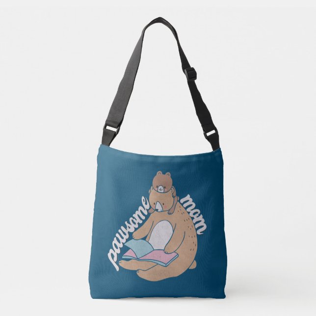 Pawsome Mom Crossbody Bag (Front)
