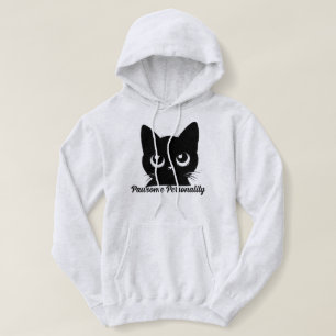 Pawsome Personality Cat Design Hoodie