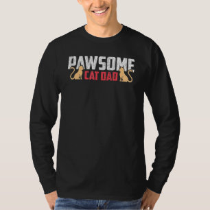 PAWSOME Vintage Best Cat Dad Ever T-Shirt