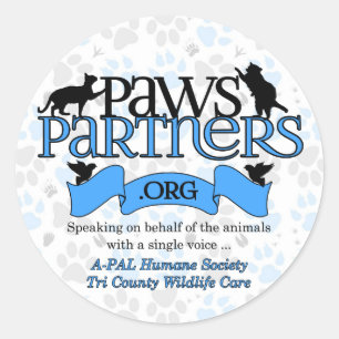 PawsPartners.org Alliance Logo Gear Classic Round Sticker