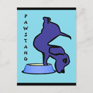 PAWSTAND - Funny Yoga Postcard
