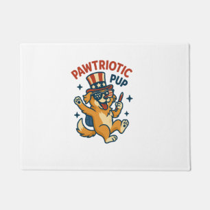Pawtriotic Pup – Funny 4th of July Dog Shirt Doormat