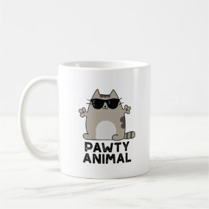 Pawty Animal Funny Party Cat Pun Coffee Mug