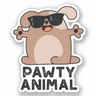 Pawty Animal Funny Party Dog Pun 