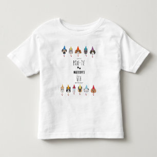 Pawty Cute Dogs Birthday Party  Toddler T-shirt
