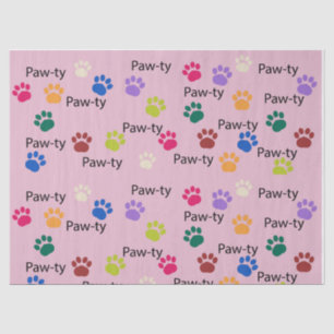 Pawty dog birthday pawty giftware tissue paper