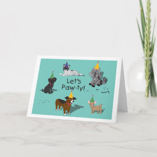 Pawty Dog Group Birthday Card