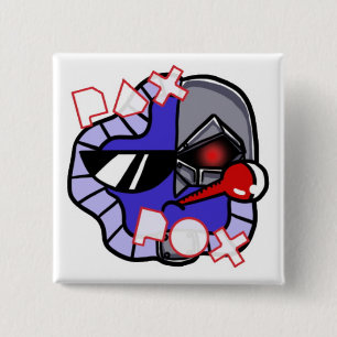 Pax Pox Cyborg 2 Inch Square Button