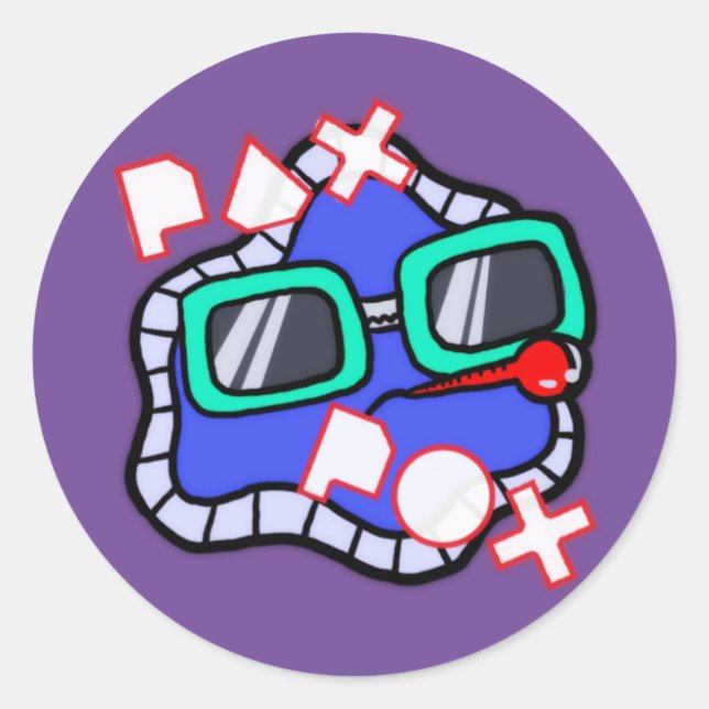 Pax Pox Purple Sticker 6 pack (Devant)