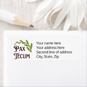 Pax Tecum Peace Latin Mass Catholic Adresse de ret