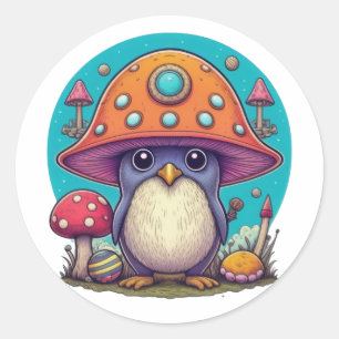 Paxillus Penguin  Classic Round Sticker