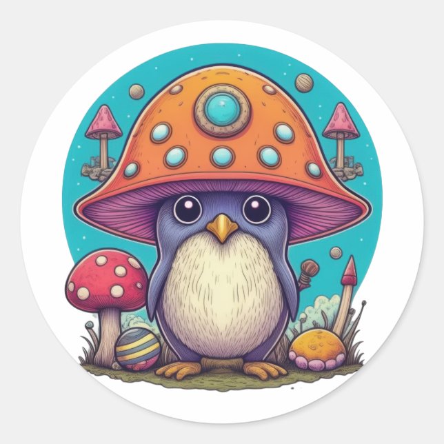 Paxillus Penguin  Classic Round Sticker (Front)
