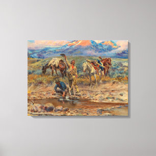 Pay Dirt, The Discovery of Last Chance Gulch Canvas Print