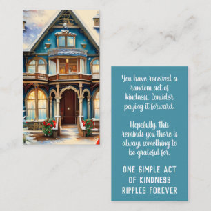 Pay it Forward Random Act of Kindness Homelessness Business Card