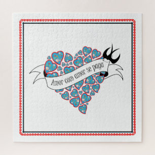 Pay love with love illustrated Portuguese proverb Jigsaw Puzzle