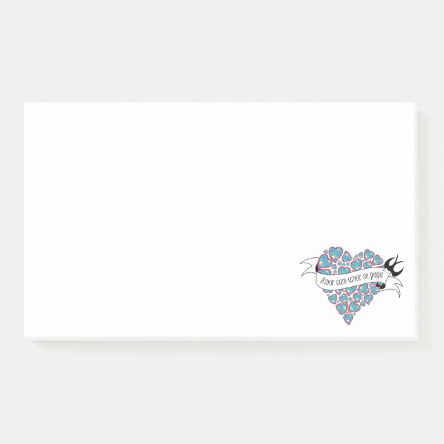 Pay love with love illustrated Portuguese proverb  Post-it Notes (Front)
