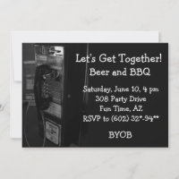 Pay Phone Get Together Invitation