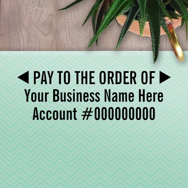 Pay to the order of Basic Business Deposit 2 Lines Self-inking Stamp (Creator Uploaded)