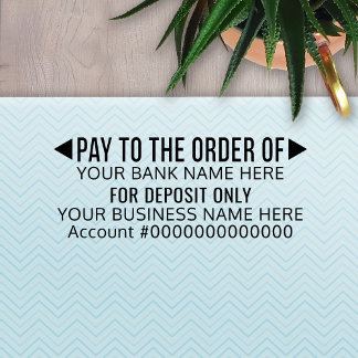 Pay to the Order Of Basic Office or Business Bank Self-inking Stamp