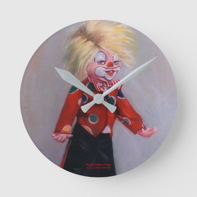 Payaso/Pallaso/Clown Round Clock (Front)