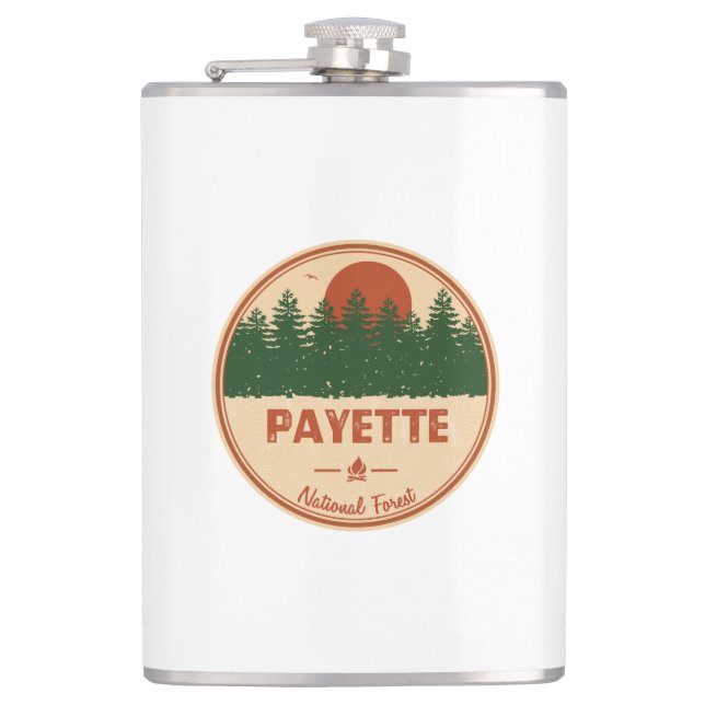 Payette National Forest Hip Flask (Front)