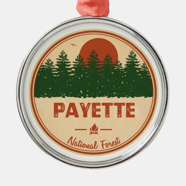 Payette National Forest Metal Ornament (Front)