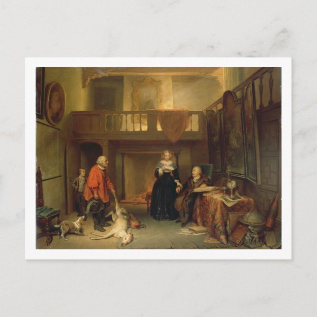 Paying the Tithe (oil on panel) Postcard (Front)