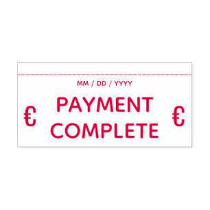 "Payment Complete" Rubber Stamp