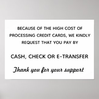 Payment method poster-Cutting costs for home-based salons and spas