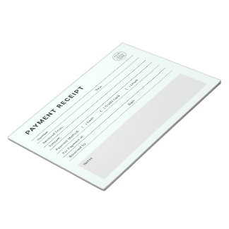 Payment Receipt Business Logo Notepad