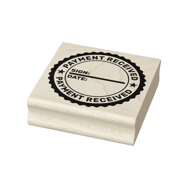 PAYMENT RECEIVED DATE INITIAL RUBBER STAMP (Stamp)