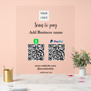 Paypal Cashapp numérisation pour payer QR ajouter