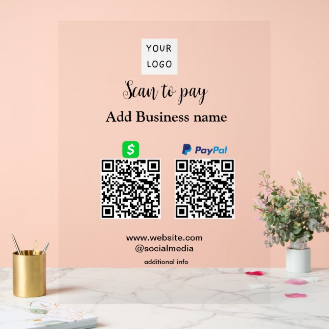 Paypal Cashapp numérisation pour payer QR ajouter  (Mariage)