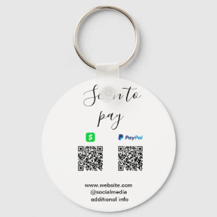 Paypal Cashapp scan to pay QR add business name lo Keychain