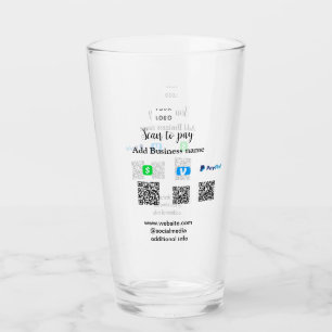 Paypal Cashapp venmo scan to pay QR add business Glass
