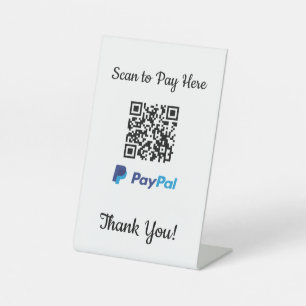 Paypal mobile payment   Scan To Pay  Pedestal Sign