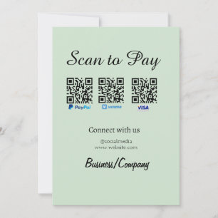 paypal venmo visa card scan to pay QR social media