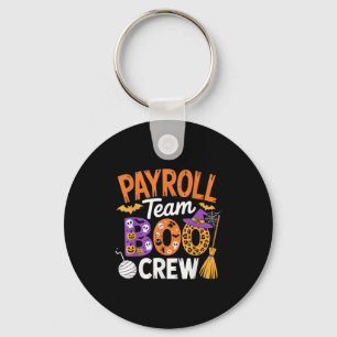 Payroll Team Boo Crew Halloween Matching Soky Outf Keychain
