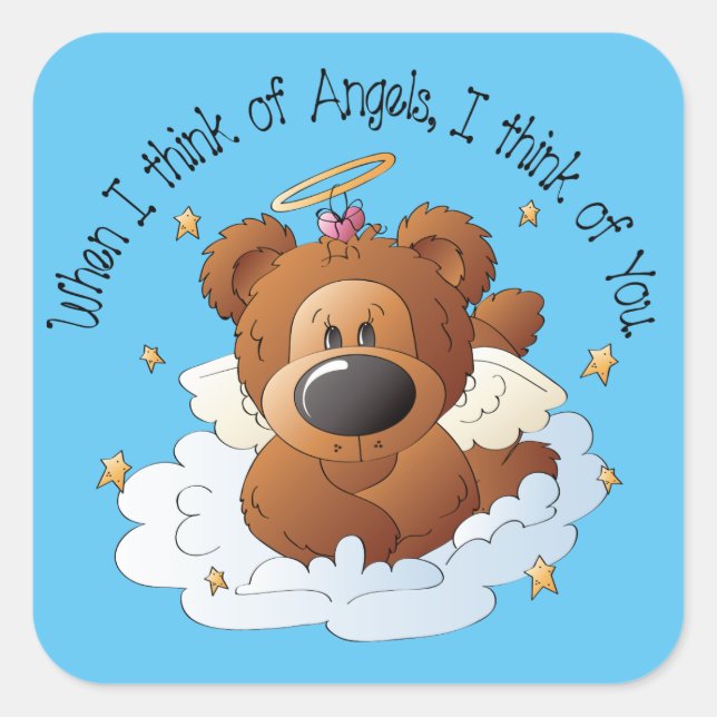 Pays Ange Ours inspirateur autocollant (Devant)