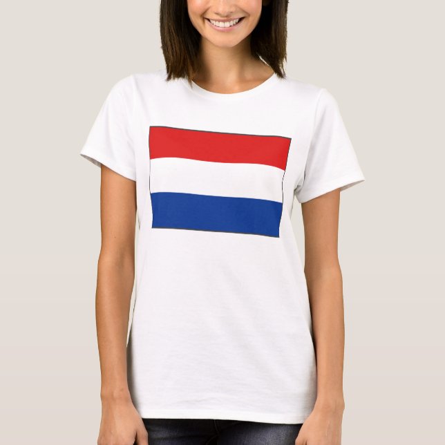 Pays-Bas Drapeau x Carte T-shirt (Devant)