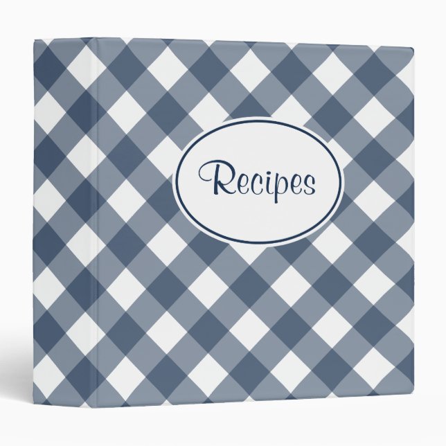 Pays Bleu En vichy Recette Classeur (Devant/Côté)