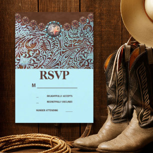 pays brun turquoise mariage occidental RSVP