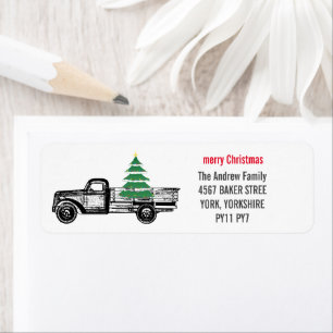 Pays Camion Vintage Joyeux Arbre de Noël
