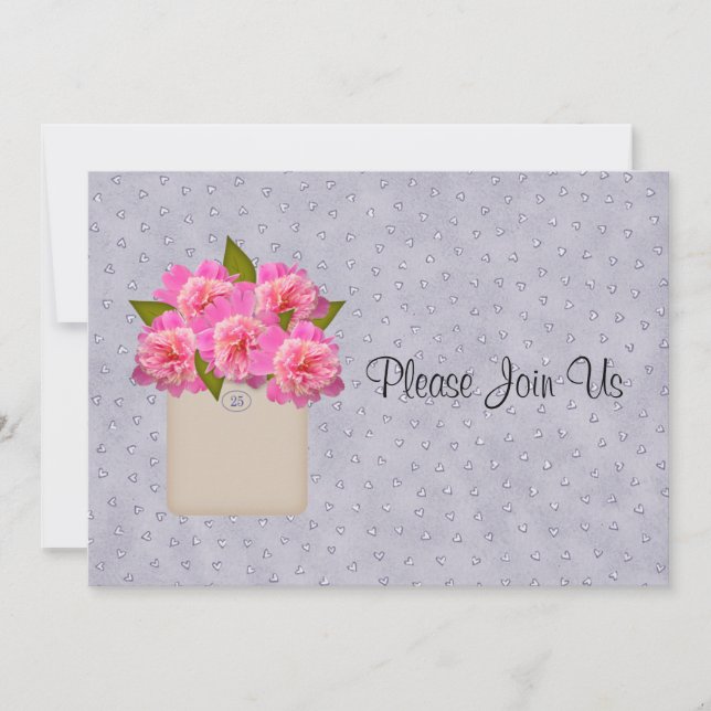 Pays Croc De La Faire-part de mariage Des Peonies (Devant)