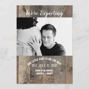 pays en bois rustique Photo Faire-part de grossess